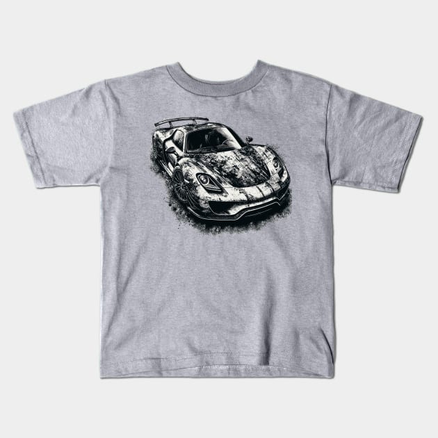 Porsche 918 Spyder Kids T-Shirt by Vehicles-Art